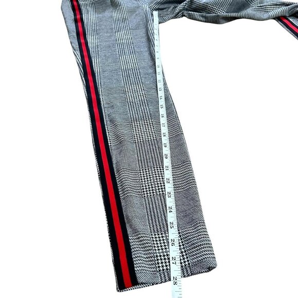 Express Women’s Skinny Stretch Houndstooth Plaid Tuxedo Stripe Trousers Size 4 - Picture 8 of 8